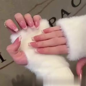 Nude Gradient Classic French Style Press-On Nails Set, - Image 9