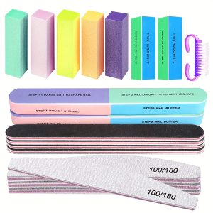 18pcs 7 Step 4 Way Nail Buffer