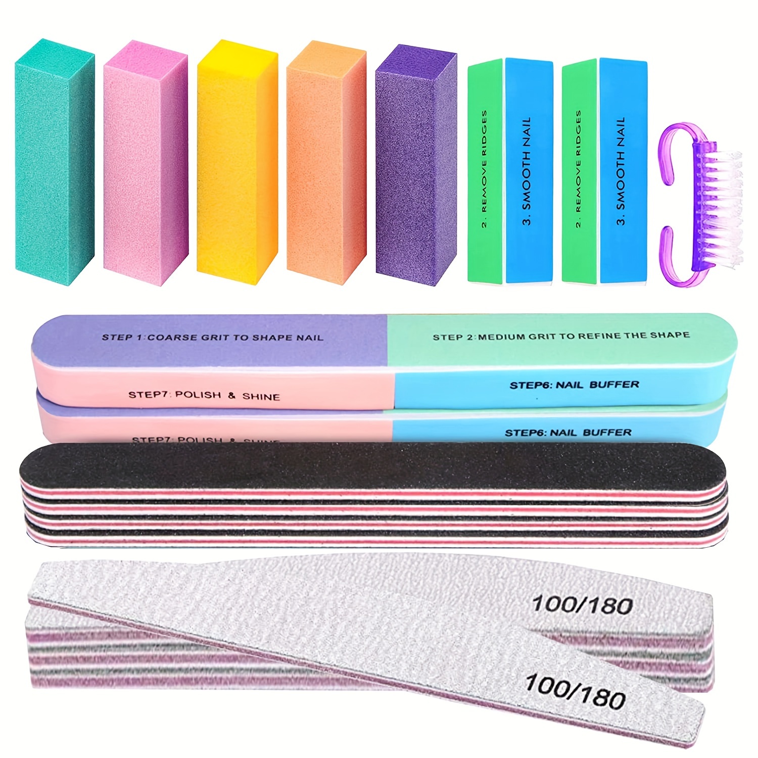 18pcs 7 Step 4 Way Nail Buffer - Image 6