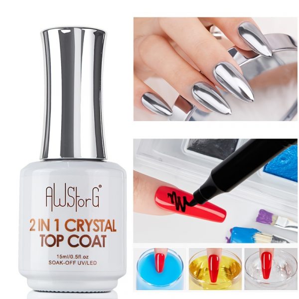 2-in-1 Crystal Top Coat Clear