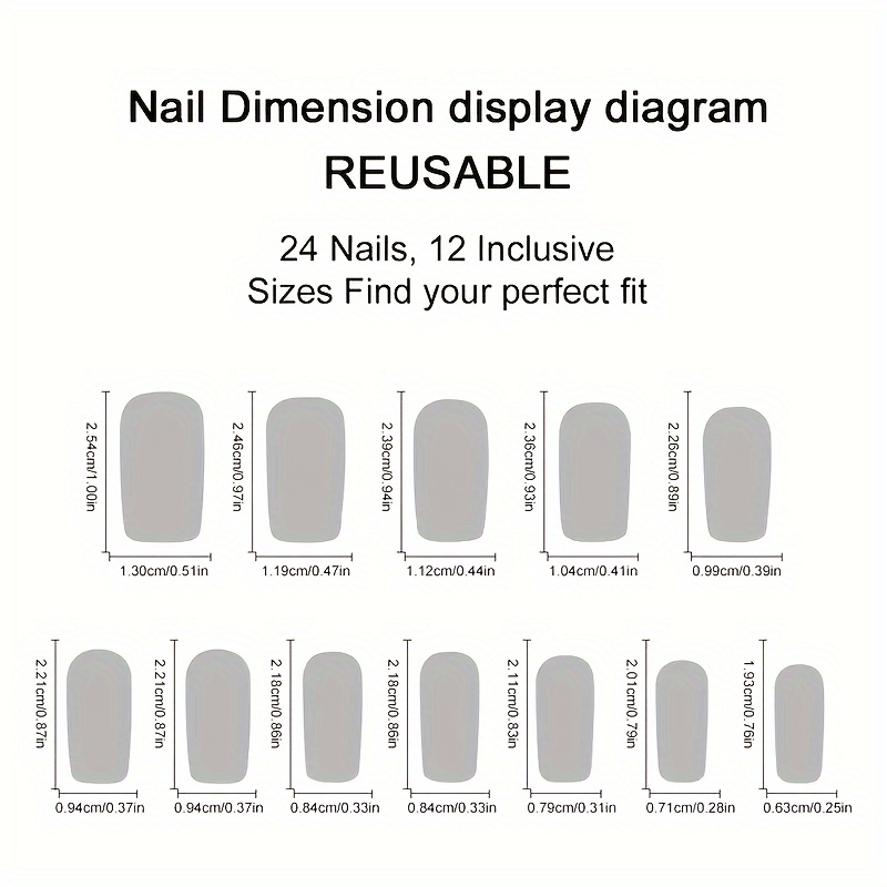 48pcs (2 Boxes) Short Square Geometric Glitter - Image 4