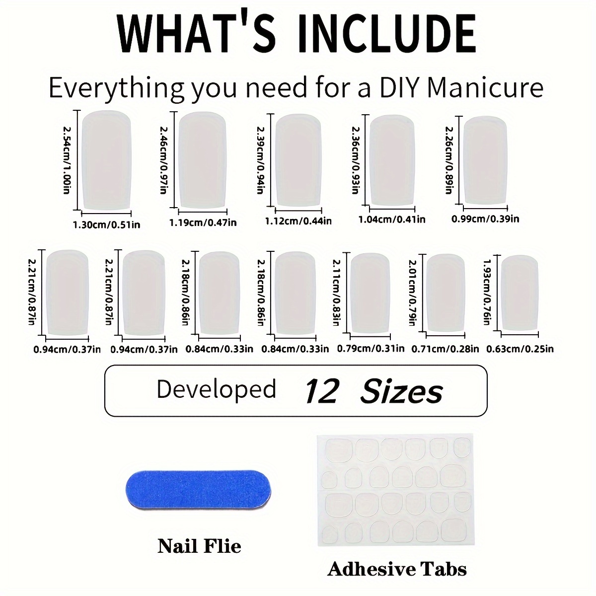 4 Sets Glossy Long Square Press On Nails - Image 4