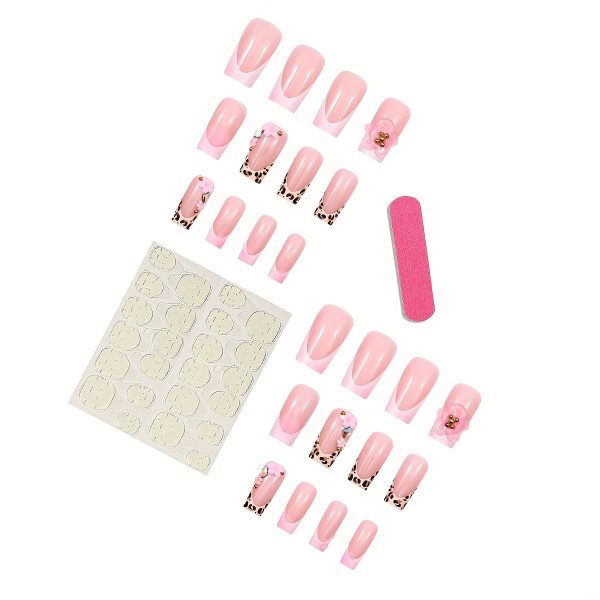 24pcs Ballet Shape, Medium Length, Glossy Finish - Image 3