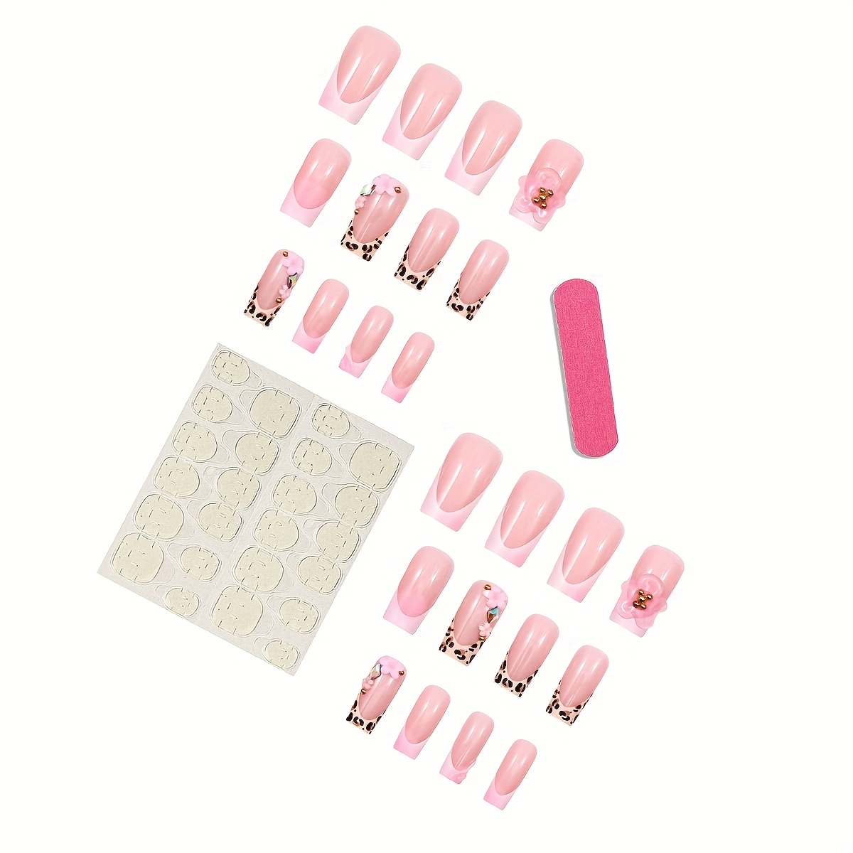 24pcs Ballet Shape, Medium Length, Glossy Finish - Image 3