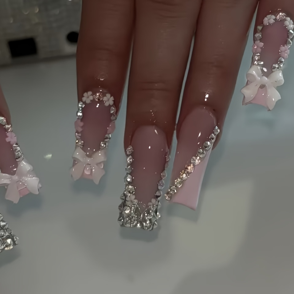 10pcs Handmade Square Nail Tips - Image 7