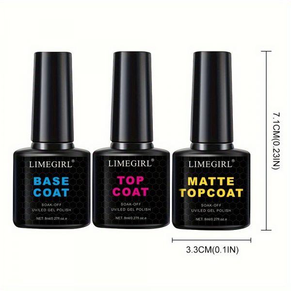 Quick Drying Long Lasting Nail Primer Base Coat Top Coat - Image 4