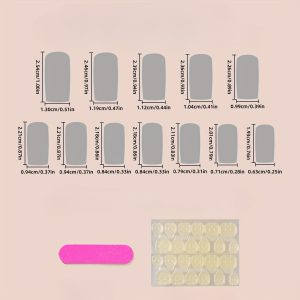 Elegant Floral & Butterfly Design Short Square Shape | Press On Nails - Image 4