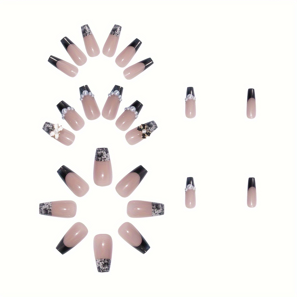 Black French Wearable Glittery Butterfly Bow 24pcs - Image 3