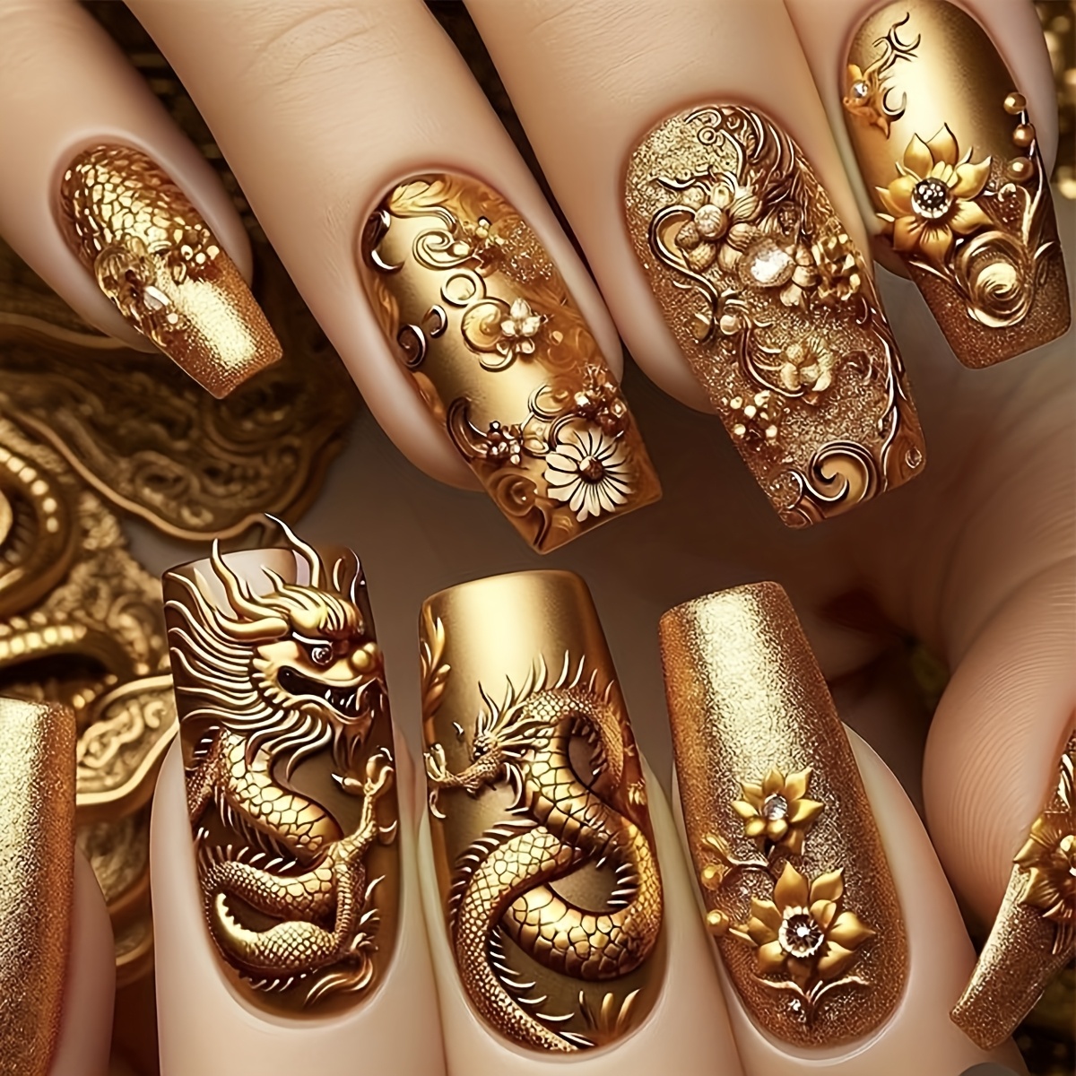 Long Square Shape | Press-On Nails - Image 2