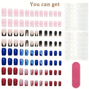 96pcs Acrylic French Press Nail Set - Image 5