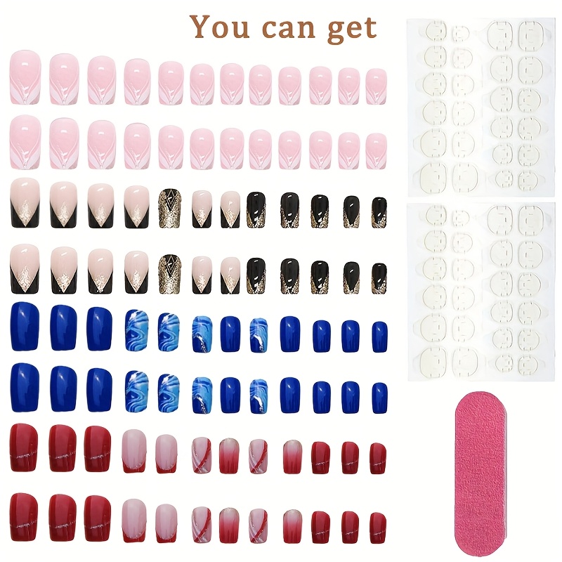 96pcs Acrylic French Press Nail Set - Image 5