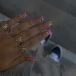 10pcs Set Square, Medium Length, Nail Art, Handmade