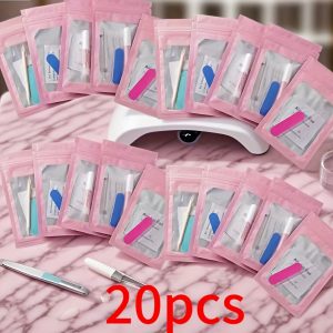 20pcs/10pcs Press-On Nails Kit For Travel - Image 5