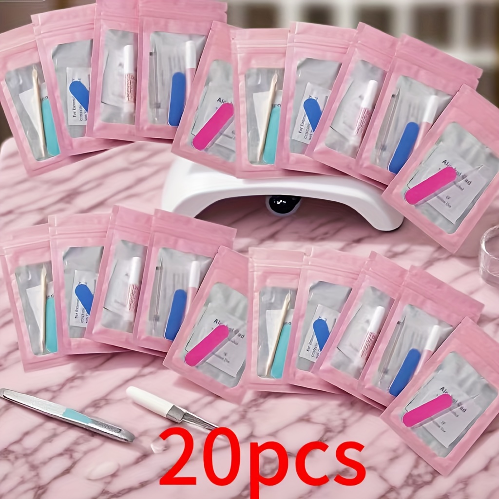 20pcs/10pcs Press-On Nails Kit For Travel - Image 5