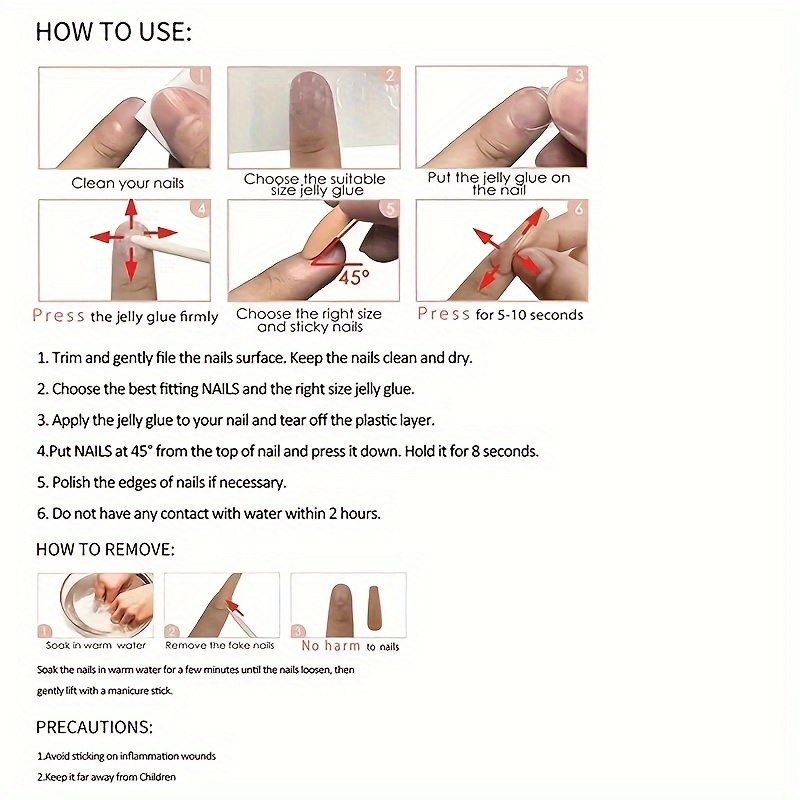 Square Shaped Nail Set - Press On Nails - Image 8