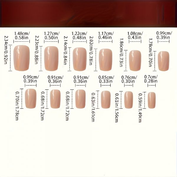 96pcs Acrylic French Press Nail Set - Image 4
