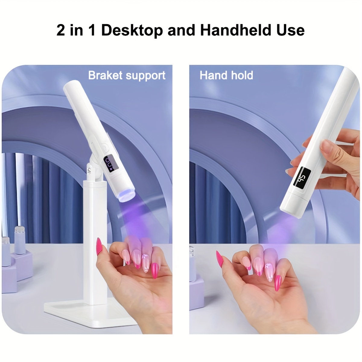 Nail Lamp 360° Rotation and Extra Nail Stamp - USB Powered - Image 8