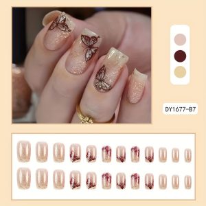 Square Shape Medium Length - Press-On Nails - Image 2