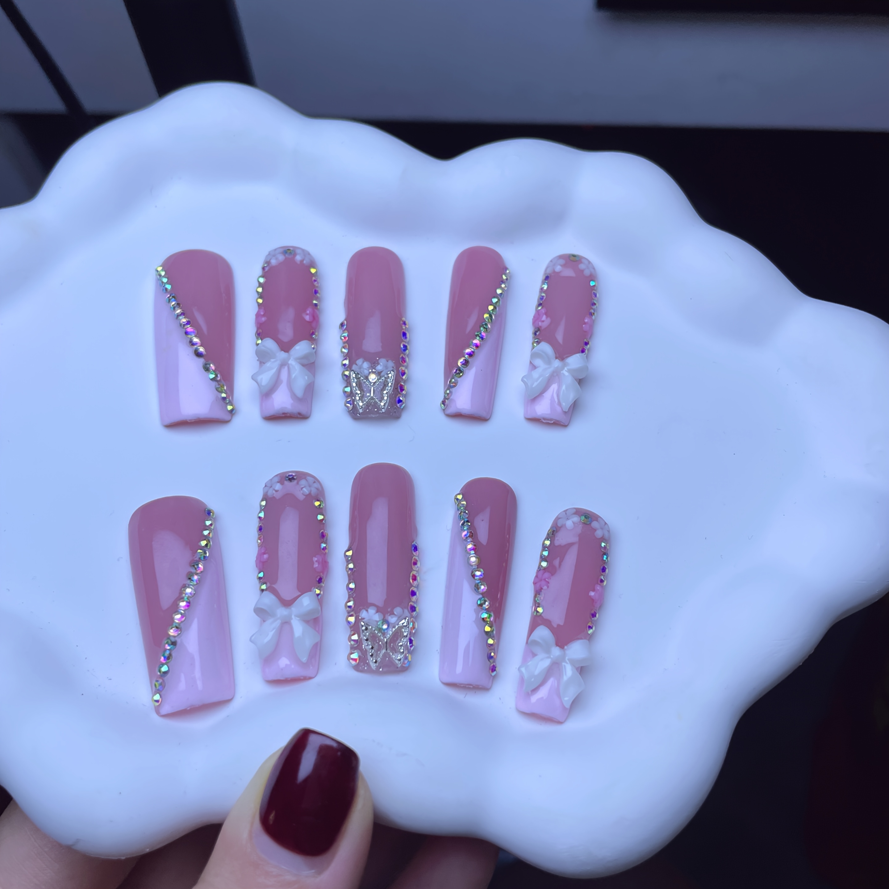 10pcs Handmade Square Nail Tips - Image 11