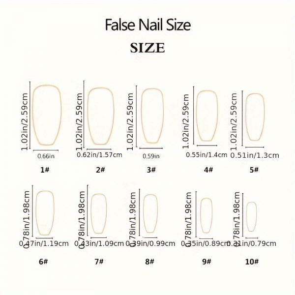 Nude Gradient Classic French Style Press-On Nails Set, - Image 4