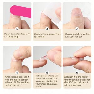 Duck-shaped Sweet Bow French Ice-through Nails - Image 3