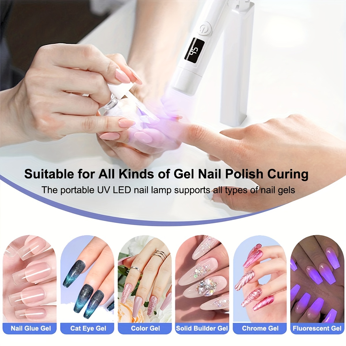 Nail Lamp 360° Rotation and Extra Nail Stamp - USB Powered - Image 10