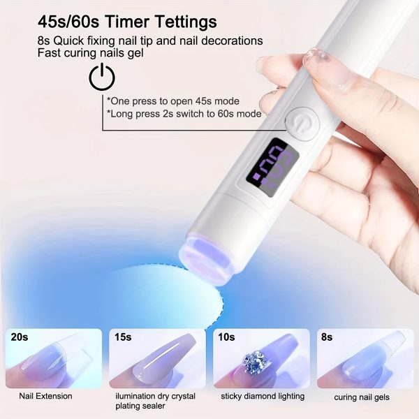 Nail Lamp 360° Rotation and Extra Nail Stamp - USB Powered - Image 7