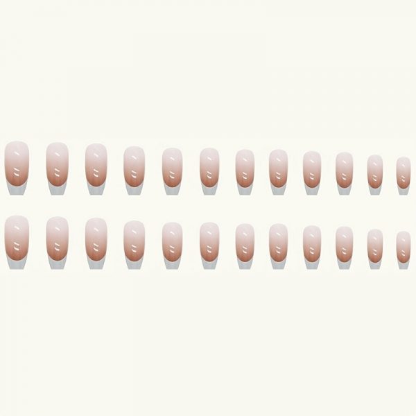 Nude Gradient Classic French Style Press-On Nails Set, - Image 8