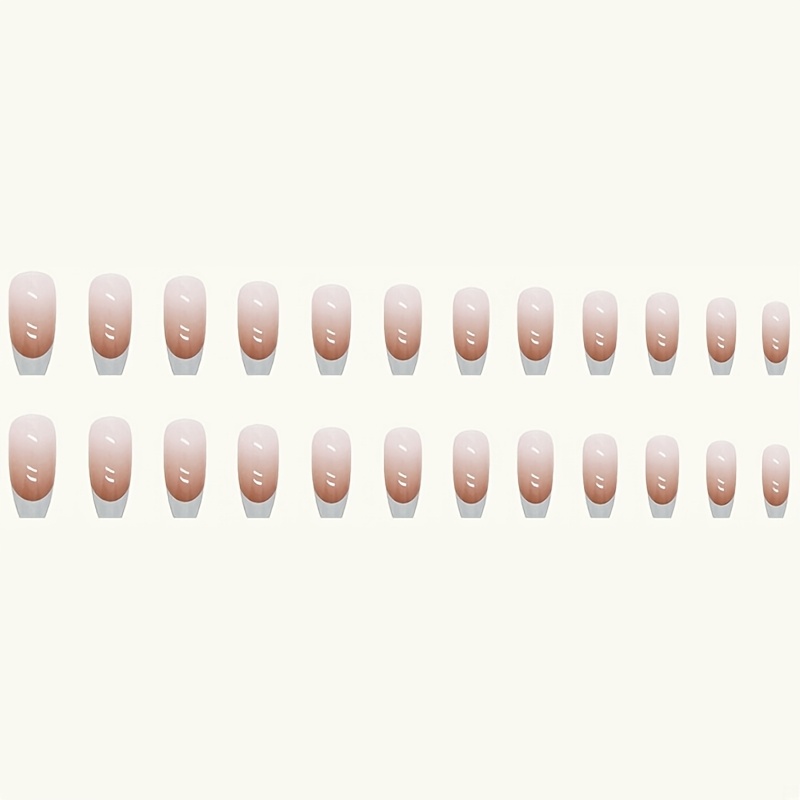 Nude Gradient Classic French Style Press-On Nails Set, - Image 8