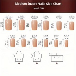 Square Shape Medium Length - Press-On Nails - Image 4