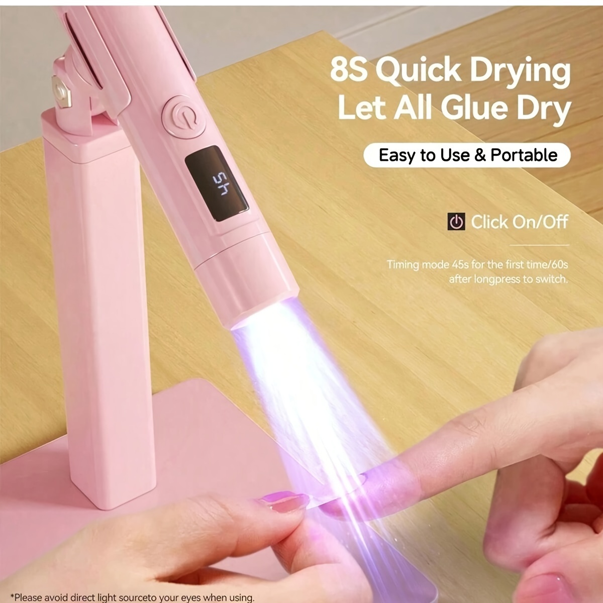 Nail Lamp 360° Rotation and Extra Nail Stamp - USB Powered - Image 1
