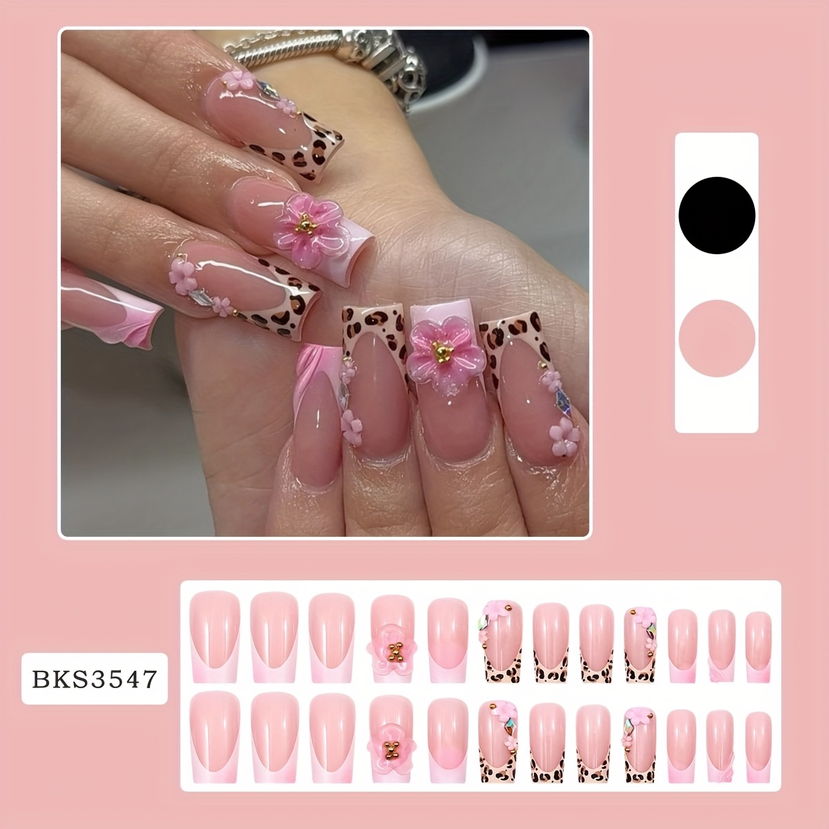 24pcs Ballet Shape, Medium Length, Glossy Finish - Image 2
