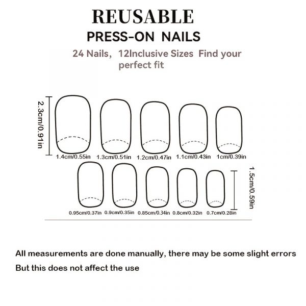 Medium Square Shape | Press On Nails - Image 4
