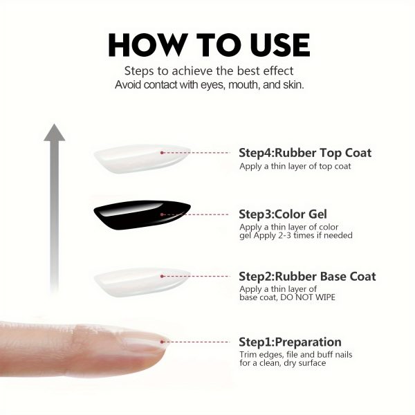 Clear Rubber Gel Top Coat And Base Coat - Image 10
