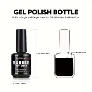 Clear Rubber Gel Top Coat And Base Coat - Image 9