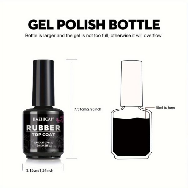 Clear Rubber Gel Top Coat And Base Coat - Image 9