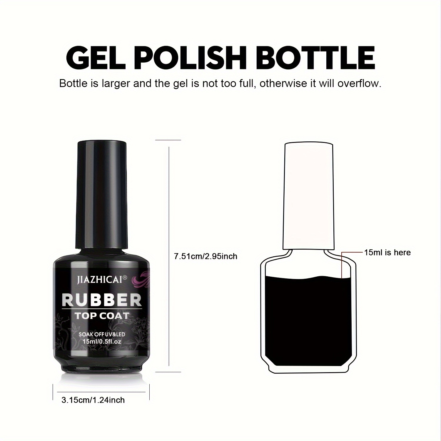 Clear Rubber Gel Top Coat And Base Coat - Image 9