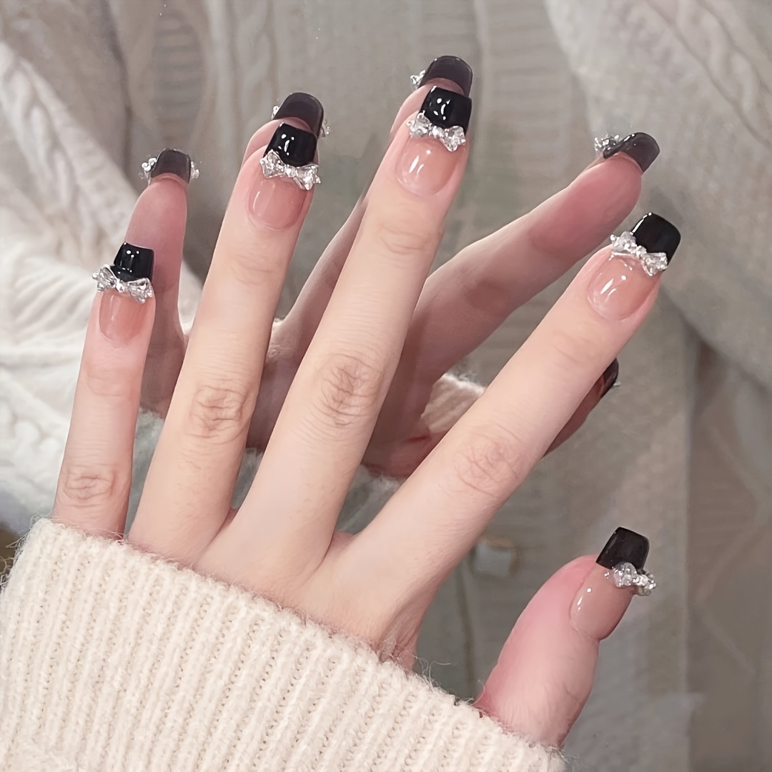 medium,Sparkling bow decoration nail art, - Image 5