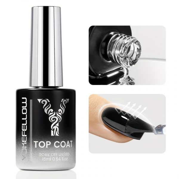 High Gloss Long Lasting Shine Gel Polish for Nails - Clear - Image 5
