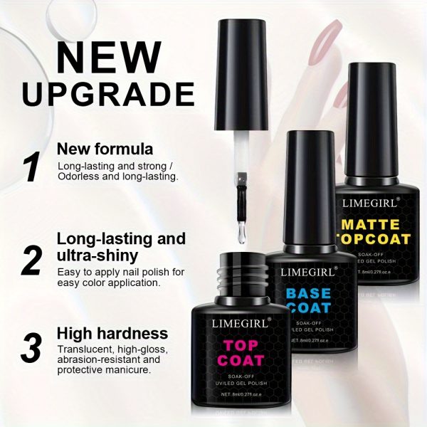 Quick Drying Long Lasting Nail Primer Base Coat Top Coat - Image 2