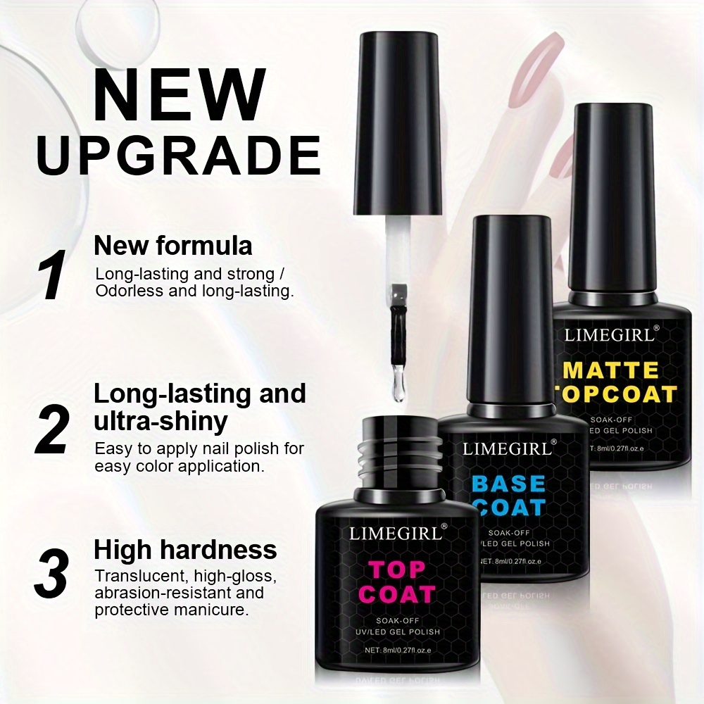 Quick Drying Long Lasting Nail Primer Base Coat Top Coat - Image 2