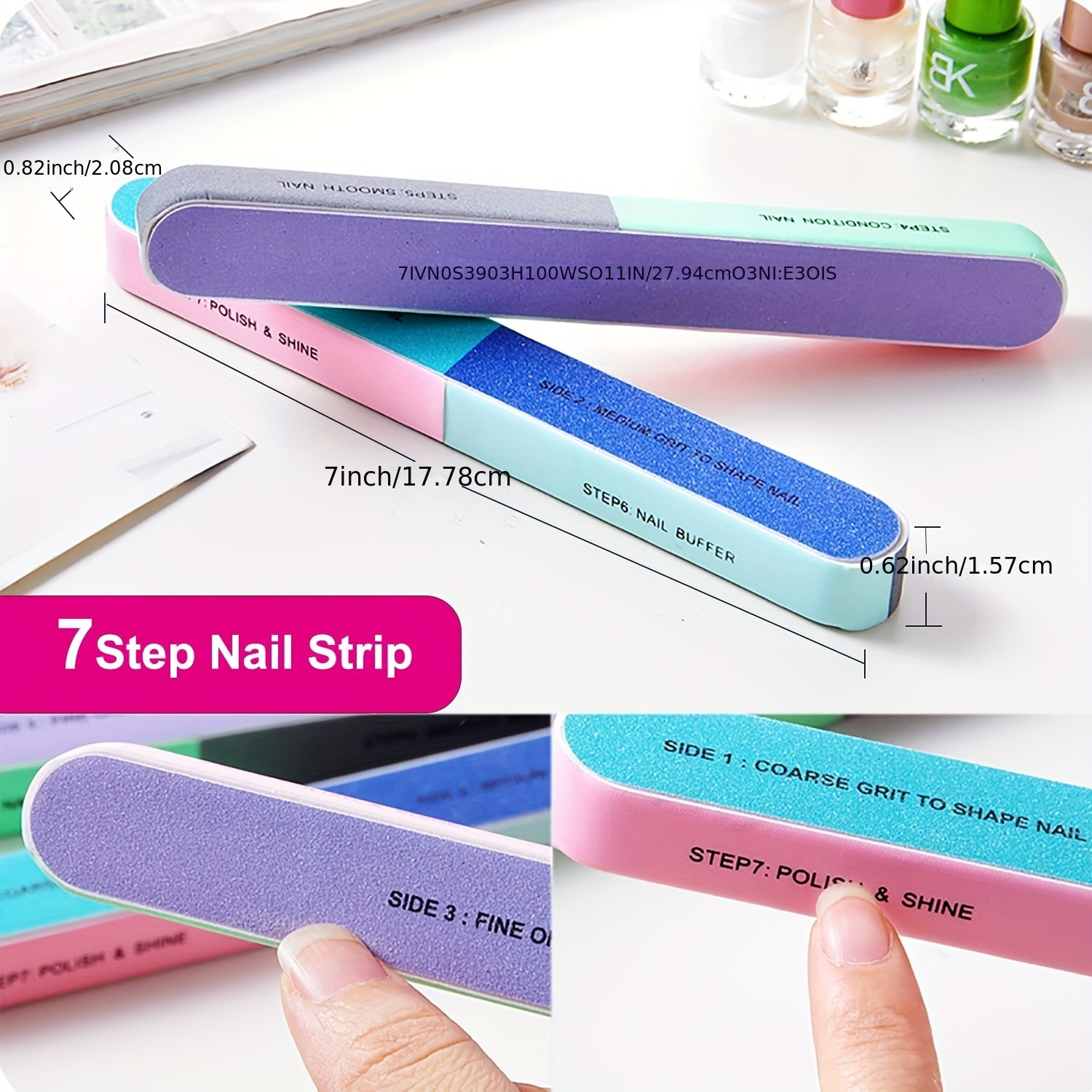 18pcs 7 Step 4 Way Nail Buffer - Image 4