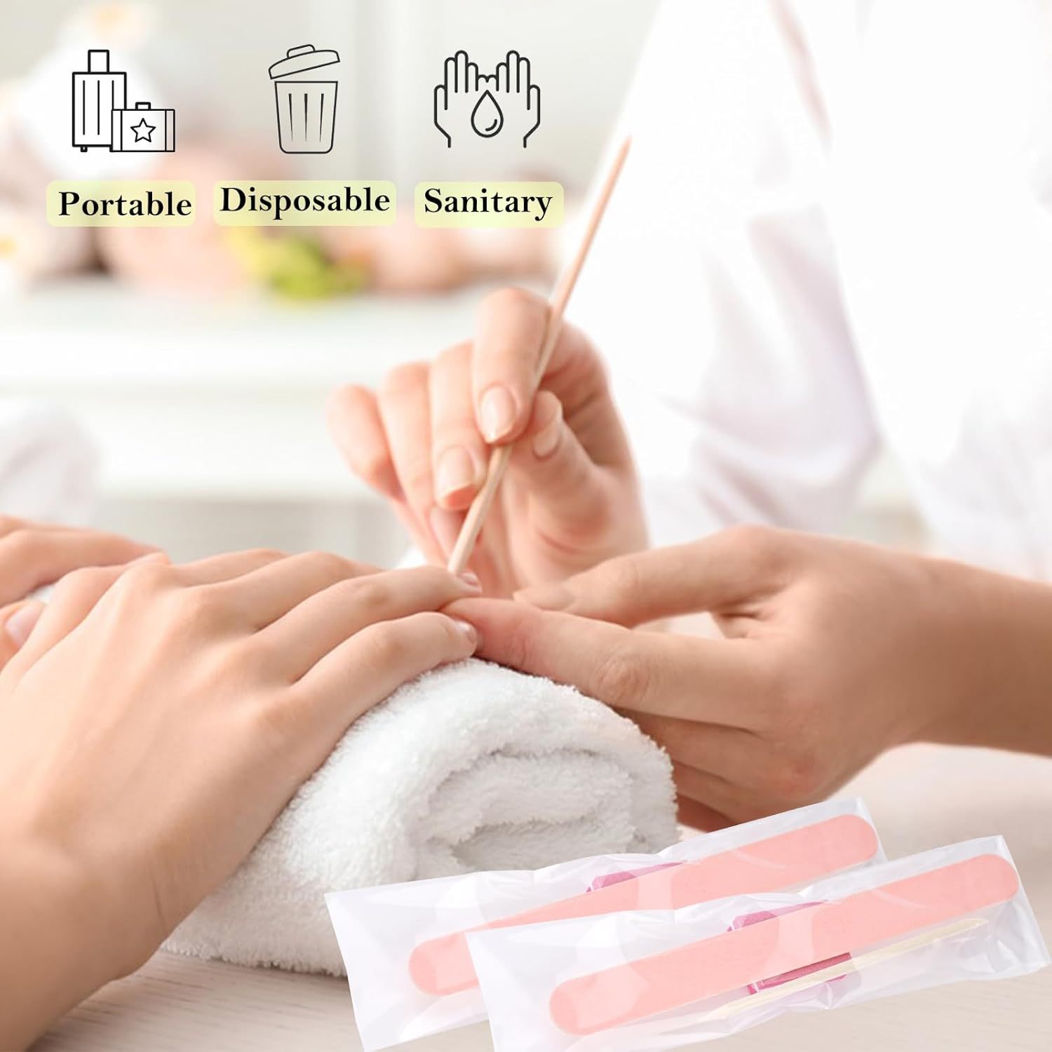 40pcs/ 10pcs Disposable Manicure Kit, - Image 8