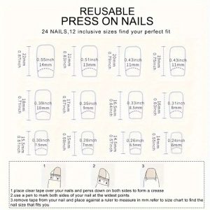 96pcs 4 Set Valentine's Day Luminous Nail Set - Image 3