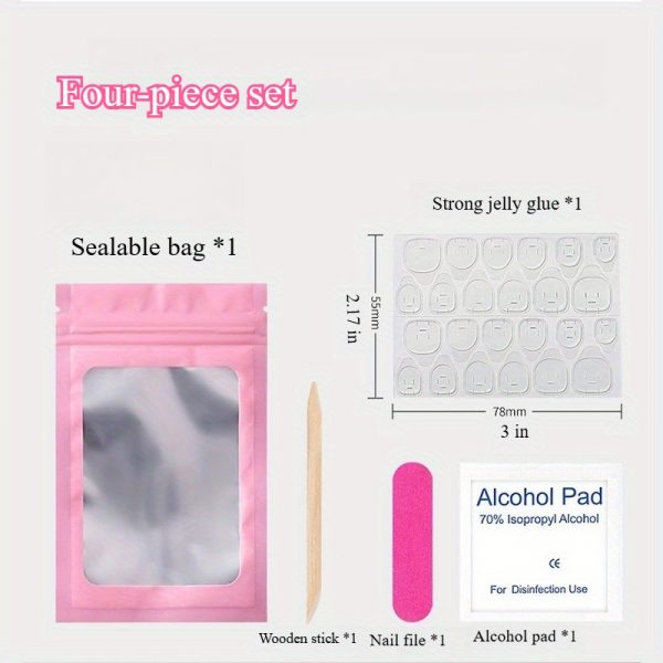 20pcs/10pcs Press-On Nails Kit For Travel - Image 4