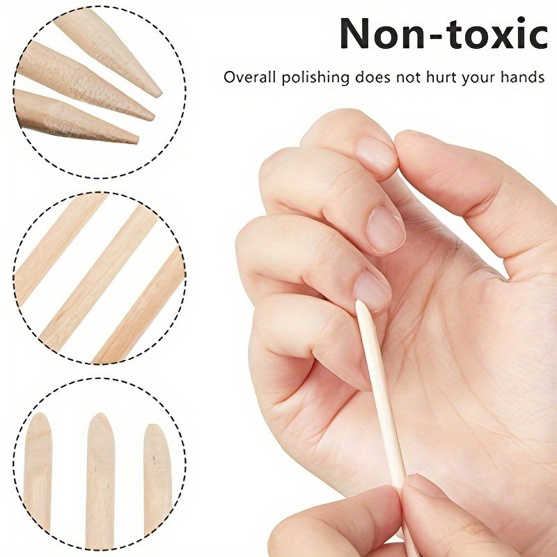 Nails Orange Wood Sticks Cuticle Pusher - Image 3