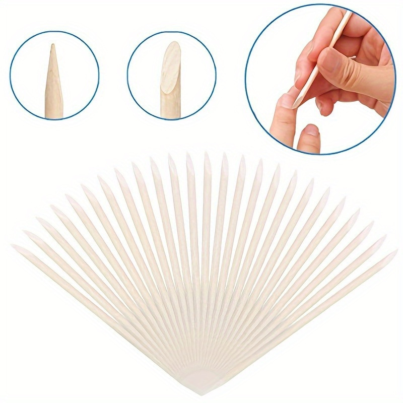 Nails Orange Wood Sticks Cuticle Pusher - Image 2