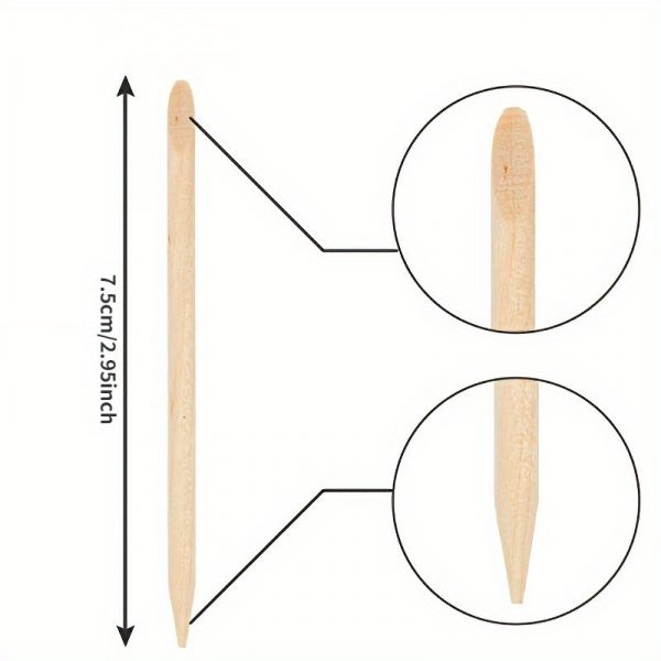 Nails Orange Wood Sticks Cuticle Pusher - Image 4