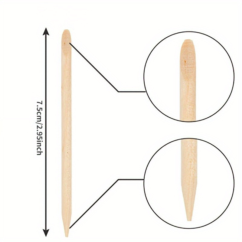 Nails Orange Wood Sticks Cuticle Pusher - Image 4