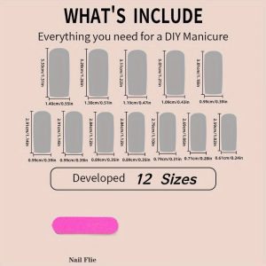 Long Coffin Shape Style Nail Art Decoration - Image 5